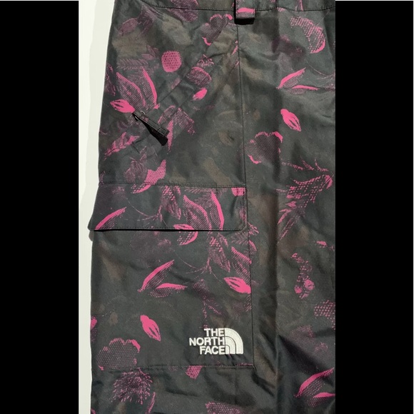 The North Face Freedom Women's Ski Snow Bibs Pants In Black/pink Sz L NWT - Picture 11 of 12